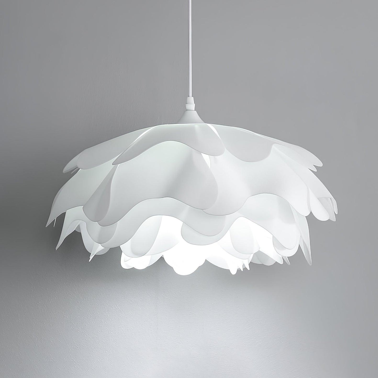 Luminaire Suspendu Floral Blanc LED