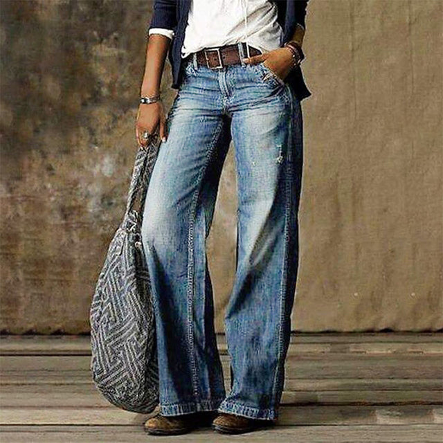 Jean Décontracté Taille Haute Style Relaxe - BlxckFR