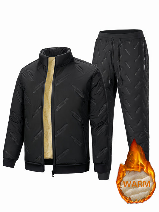 Veste et Pantalon de Sport Hiver Doublés Polaire pour Homme - blxckfr