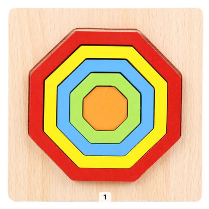 Jeu d'assemblage Géométrique En Bois