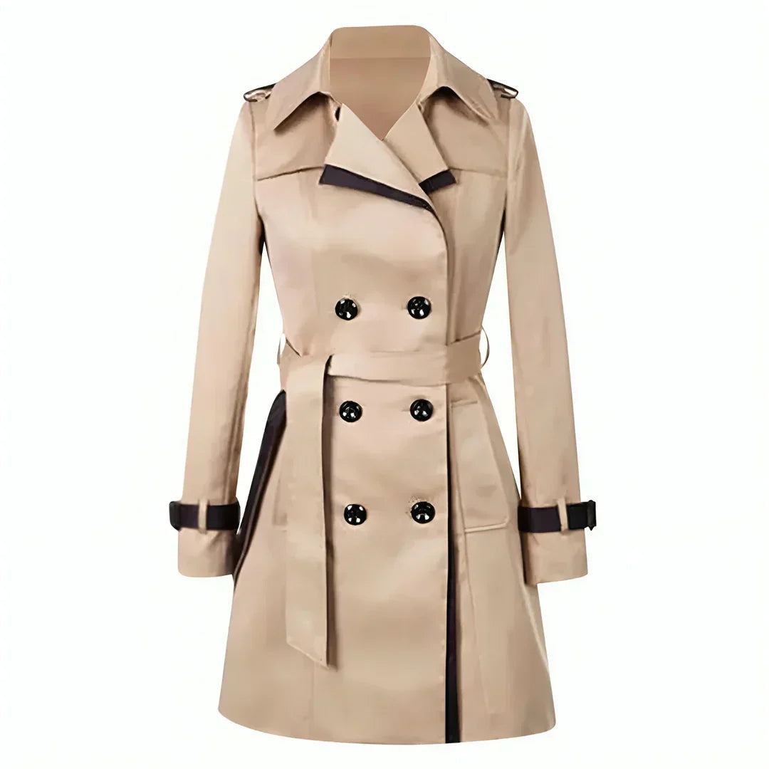 Manteau Élégant Double Boutonnage pour Femme - Mode Automne - Foivo