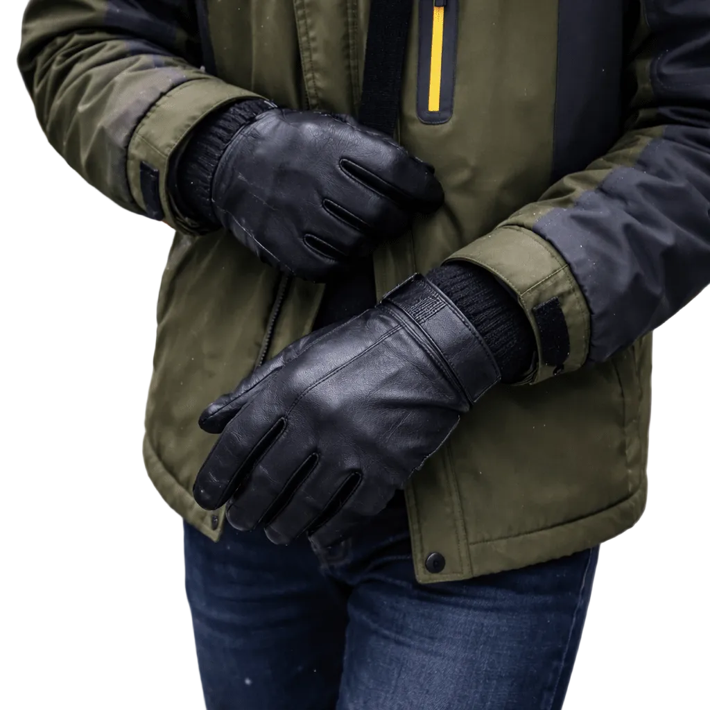 Gants Homme Cuir Souple Coupe Classique - Foivo