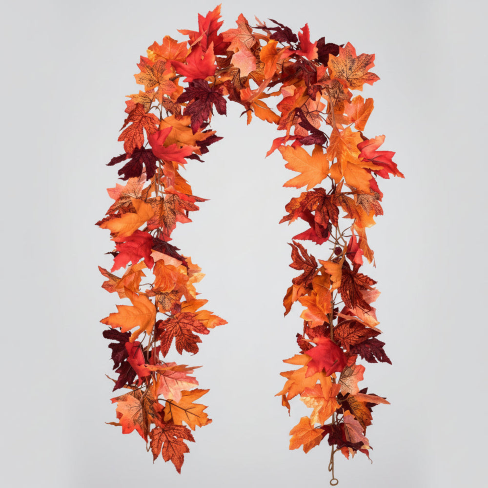 Guirlande Feuilles d'Érable Automne Décoration Maison
