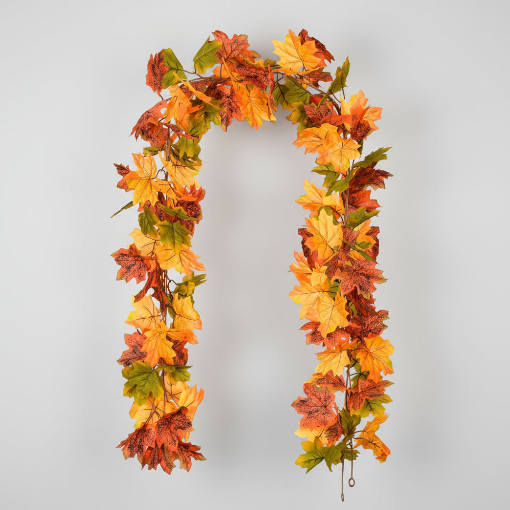Guirlande Feuilles d'Érable Automne Décoration Maison