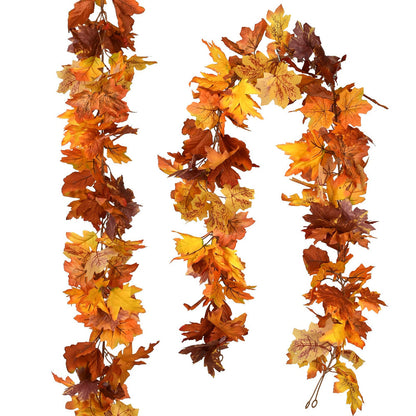 Guirlande Feuilles d'Érable Automne Décoration Maison