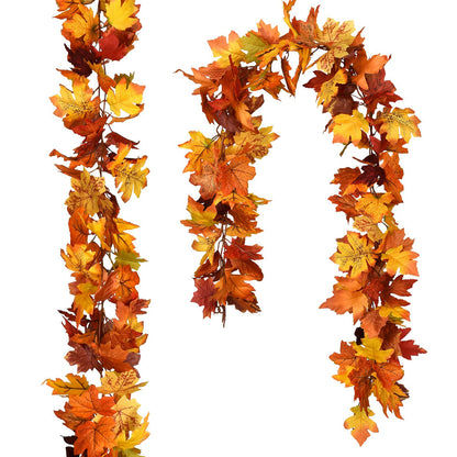 Guirlande Feuilles d'Érable Automne Décoration Maison