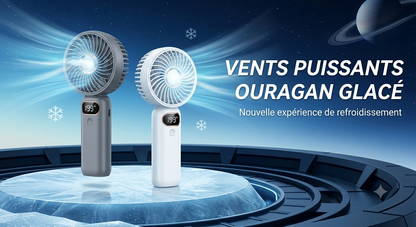 Ventilateur USB-C Mini Refroidissement Plaque Froide avec Ecran LED