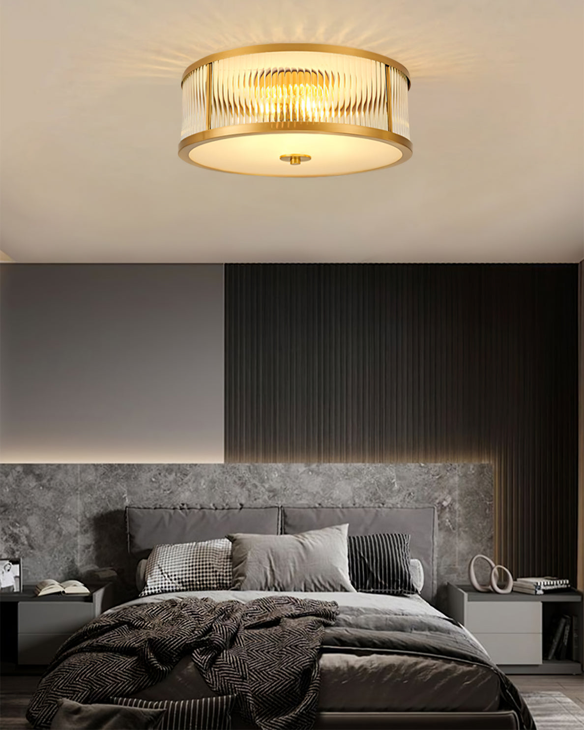 Lampe Plafond Rétro en Métal Chic