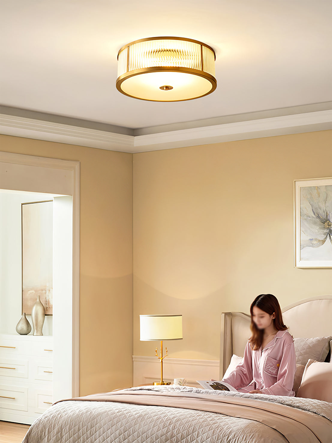 Lampe Plafond Rétro en Métal Chic
