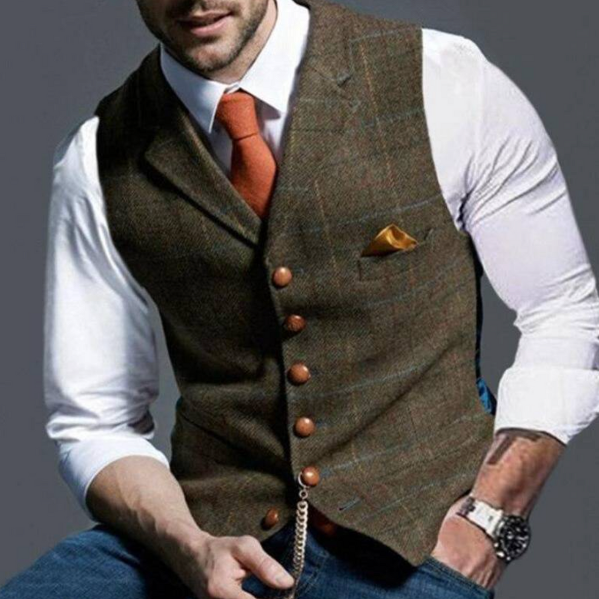Gilet Homme Slim avec Boutonnage 1