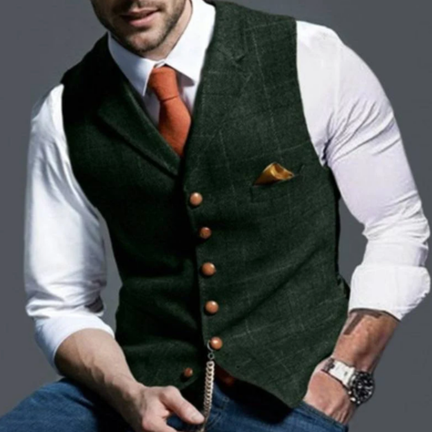 Gilet Homme Slim avec Boutonnage 7