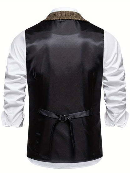 Gilet Sans Manche Homme Classique Motif Chevron 5