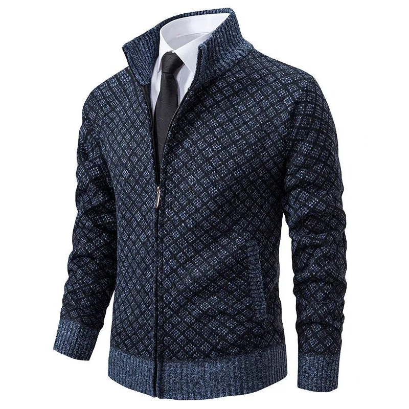 Gilet cardigan homme Jacquard doux et confortable 1
