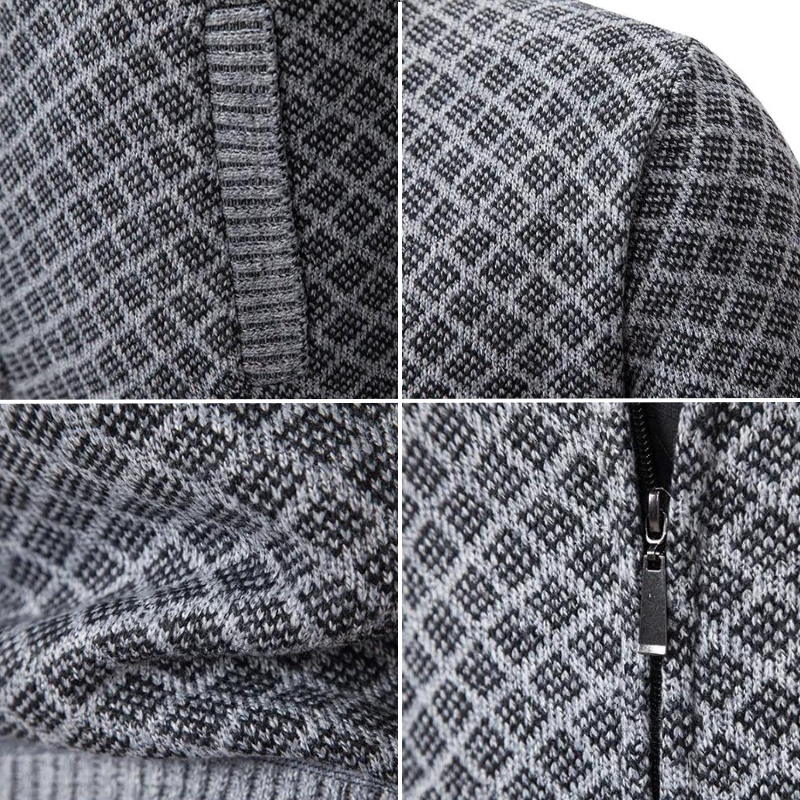 Gilet cardigan homme Jacquard doux et confortable 5