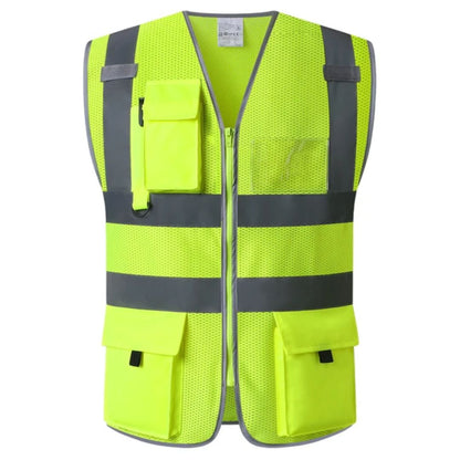Gilet de travail Homme Haute visibilité Réfléchissant Coupe droite - Foivo