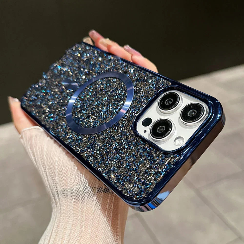 Étui iPhone Magnétique Brillant avec Protection Anti-Choc