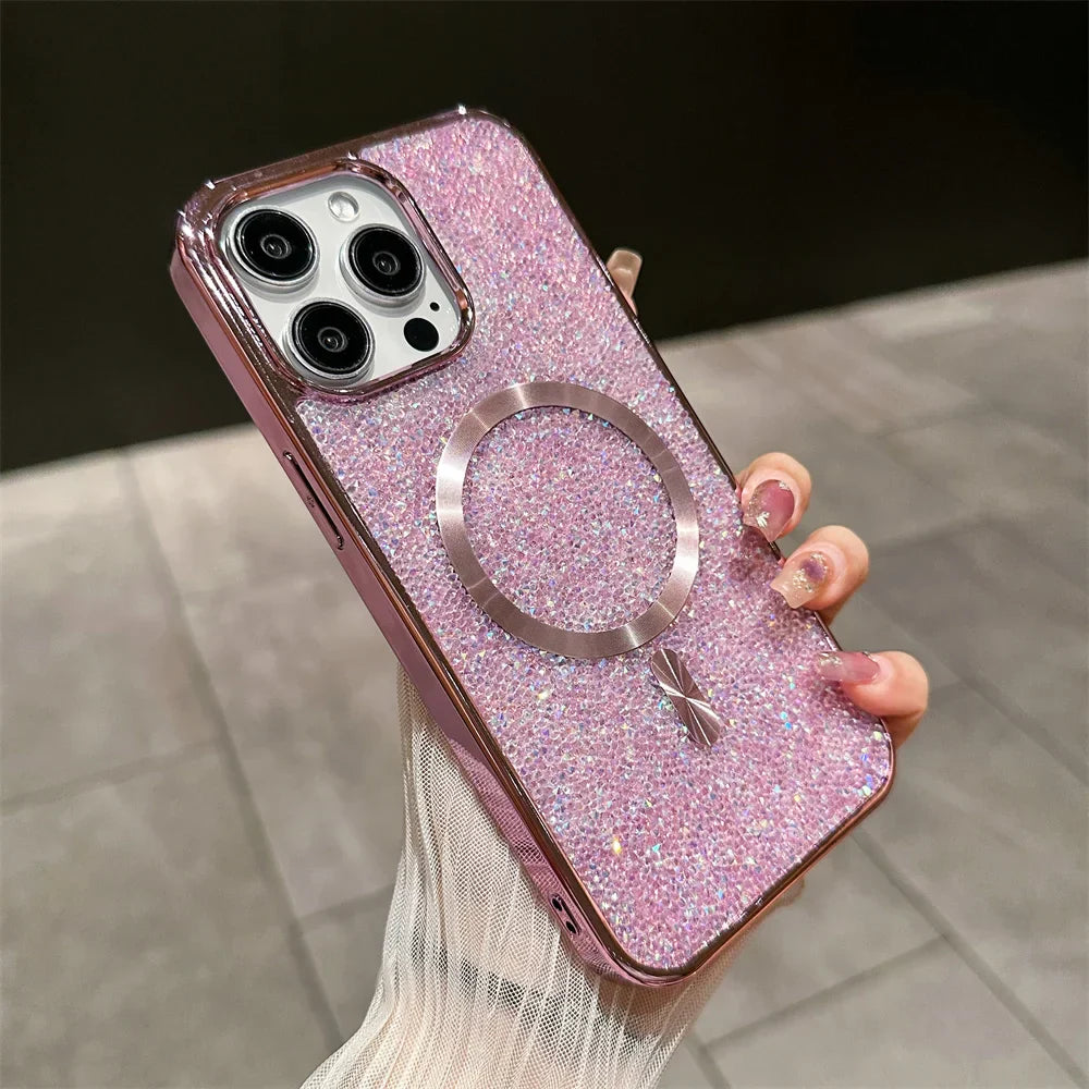 Étui iPhone Magnétique Brillant avec Protection Anti-Choc