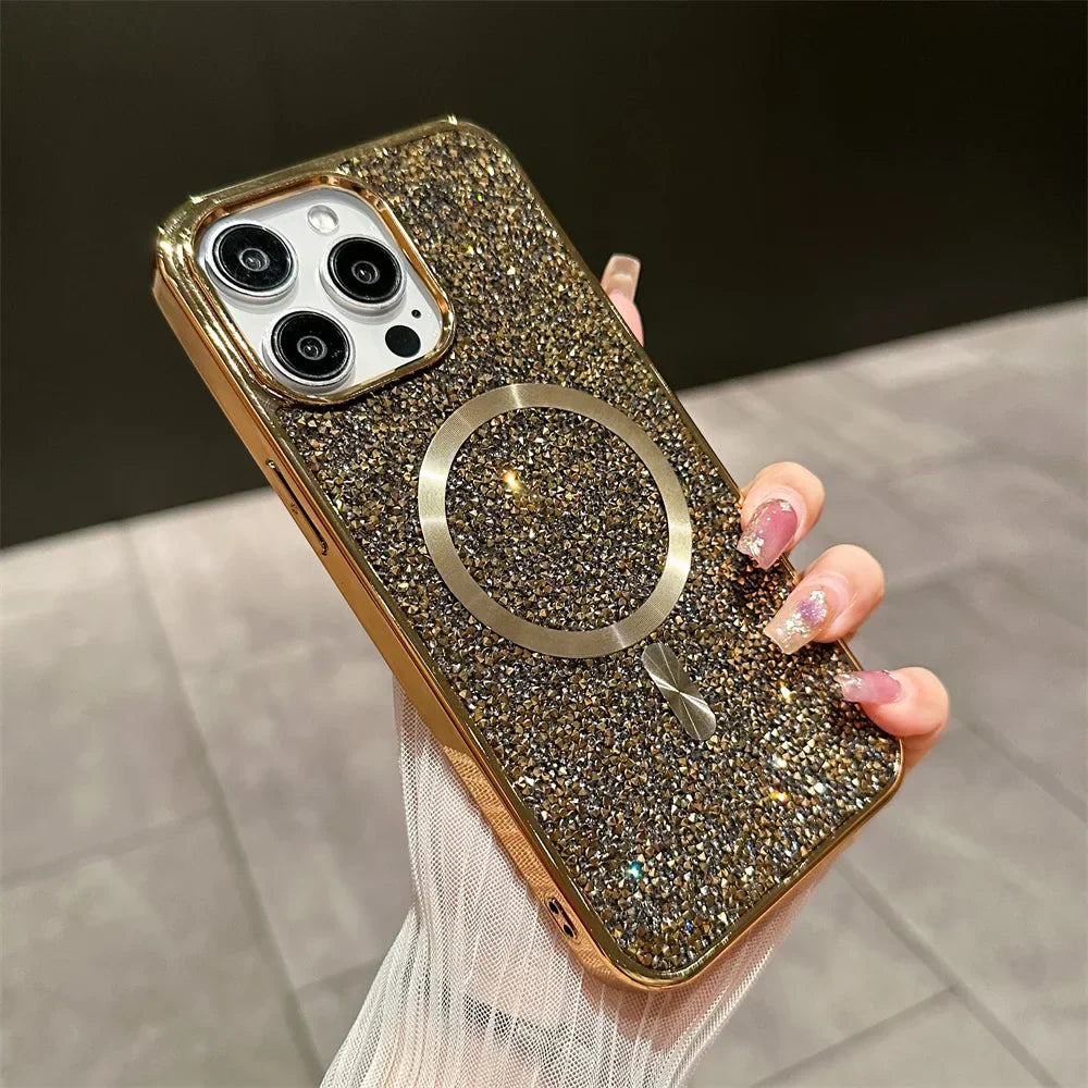 Étui iPhone Magnétique Brillant avec Protection Anti-Choc