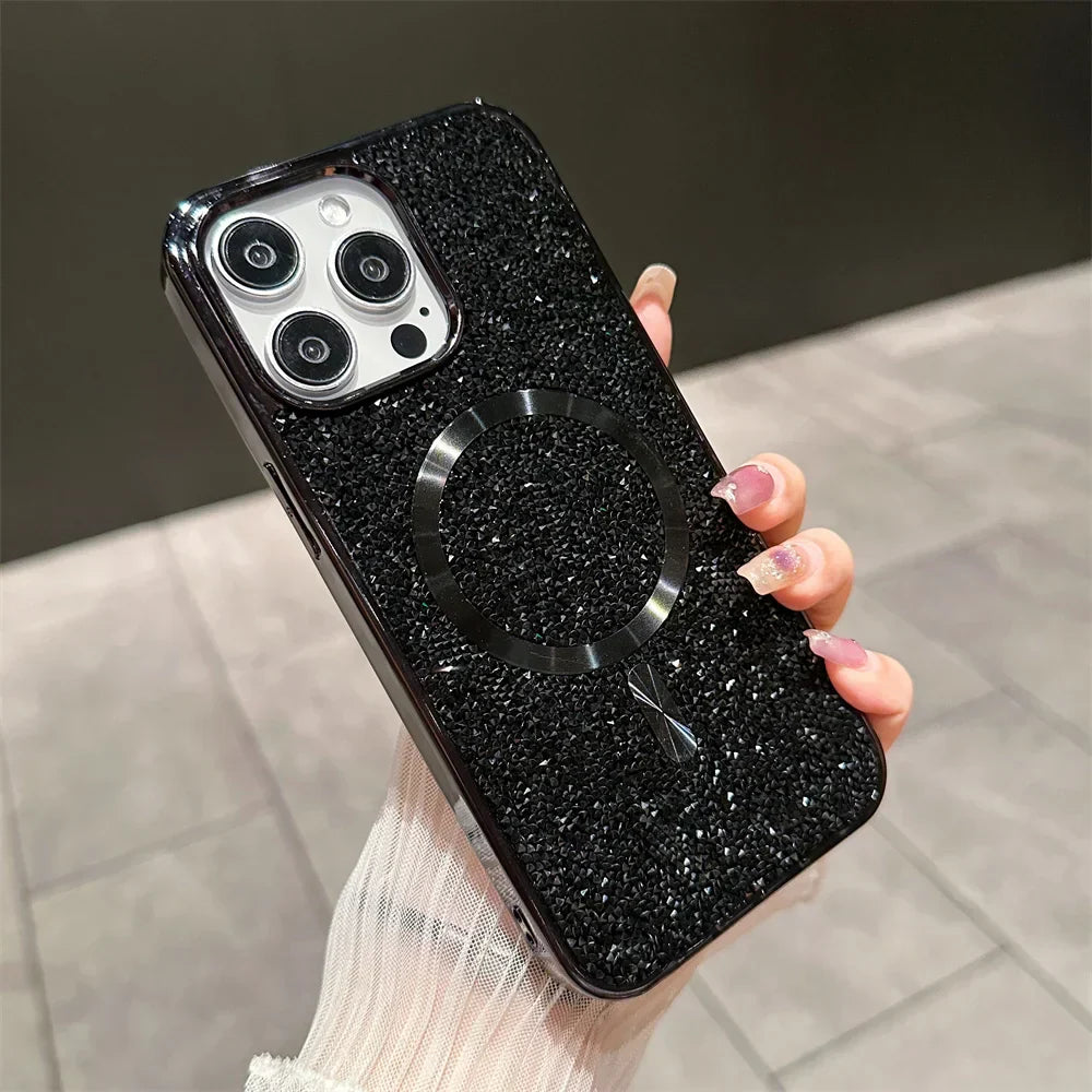 Étui iPhone Magnétique Brillant avec Protection Anti-Choc