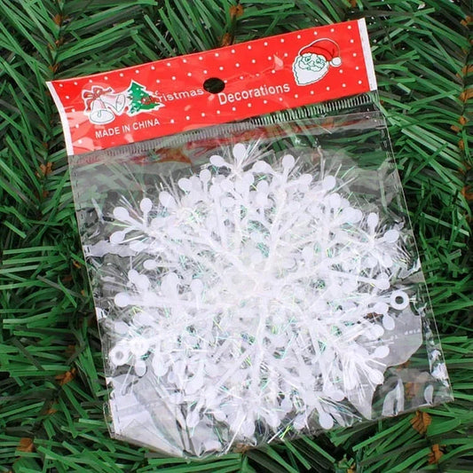 Guirlandes Scintillantes | Décorations Flocon de Neige Pailletées pour Noël - Foivo