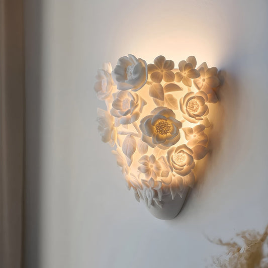 Lampe Murale Céramique Décoration Florale - Foivo