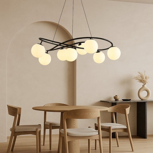Lustre Design Noir Chic Nordique - Foivo
