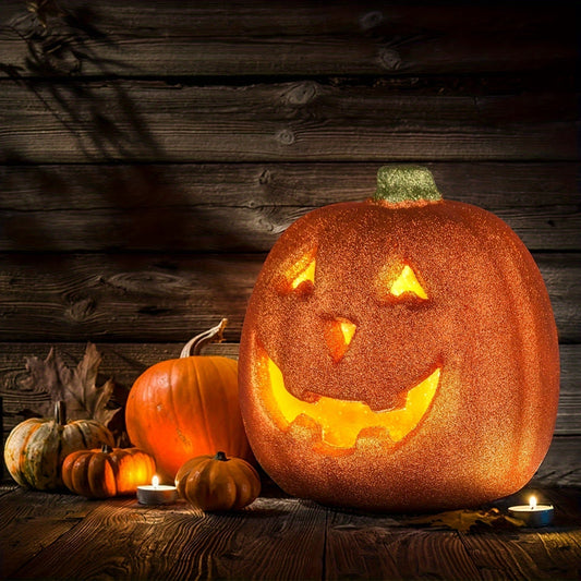 Lanterne Citrouille LED Effrayante pour Halloween - Foivo