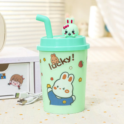 Gobelet Réutilisable Femme avec Paille Intégrée et Design Animal Coloré 6