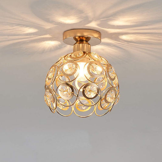 Lustre Luxe Or Suspendu pour Hall - Foivo