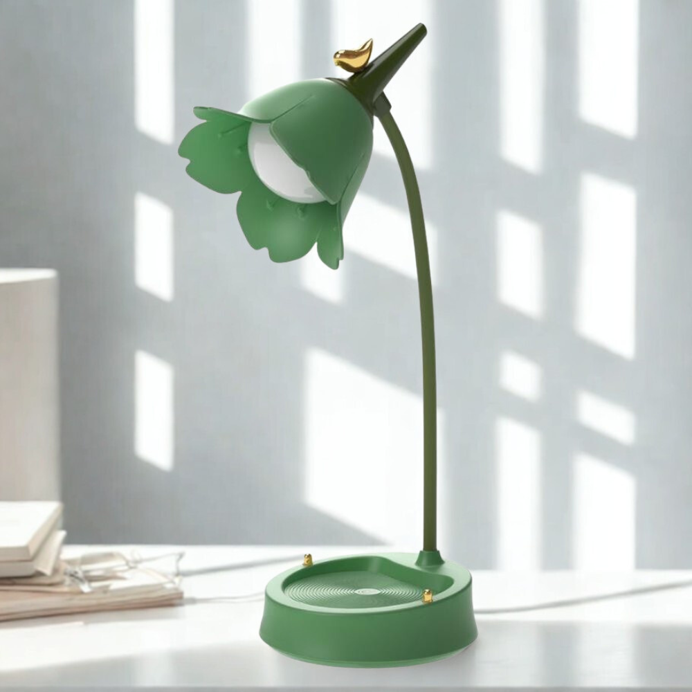 Lampe de Table Florale LED en Plastique Dur