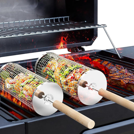 Panier Grill En Acier Inoxydable pour Barbecue Extérieur - Foivo