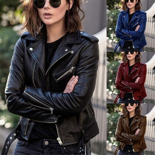 Veste Cuir Féminine Élégante - BlxckFR