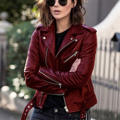 Veste Cuir Féminine Élégante