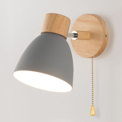 Lampe Murale Bois Design Nordique avec Interrupteur