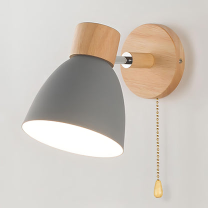 Lampe Murale Bois Design Suspendu avec Interrupteur
