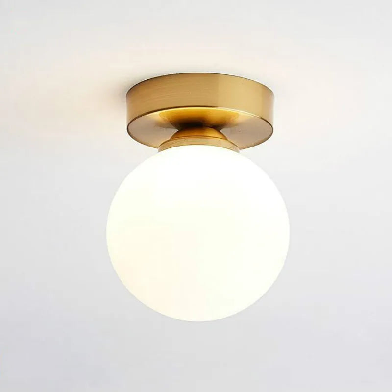 Lampe LED Élégante en Verre Blanc