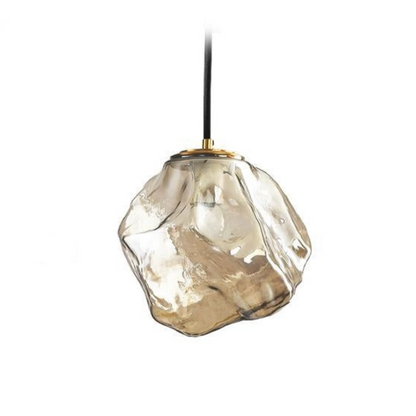 Luminaire Suspendu en Verre et Cuivre – Éclairage LED Chic