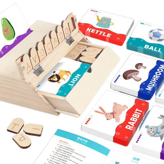Jeux Éducatifs Boîte Apprentissage | Ensemble Lecture et Jeu en Bois - BlxckFR