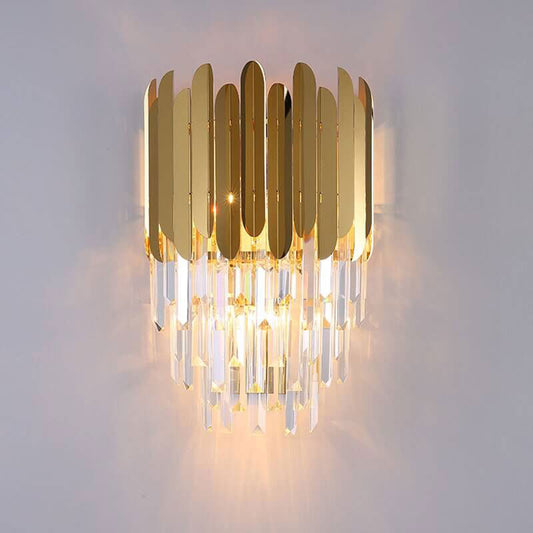 Lampe Murale Design en Verre et Métal Brillant - Foivo