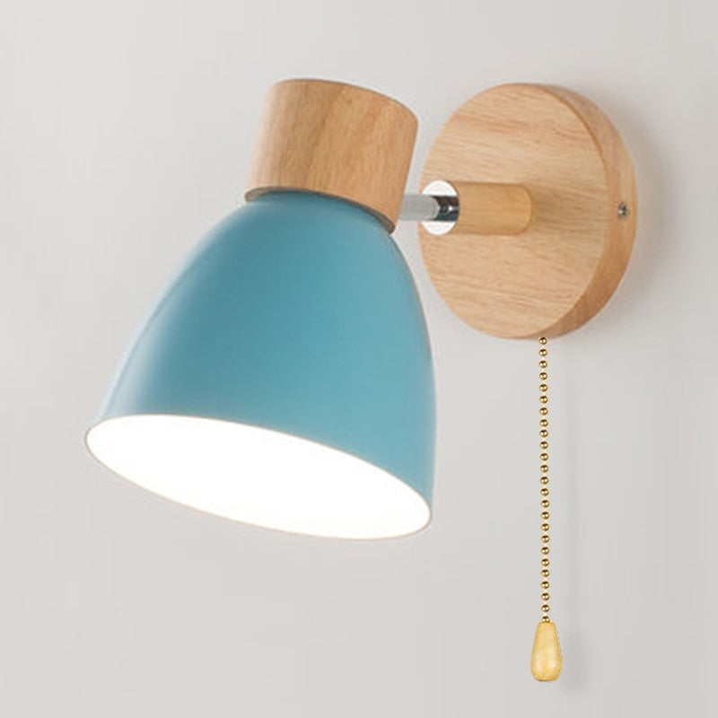 Lampe Murale Bois Design Nordique avec Interrupteur