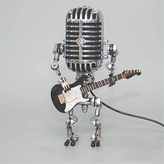 Lampe de Table Robot Musique Métal Guitare Élégante - BlxckFR