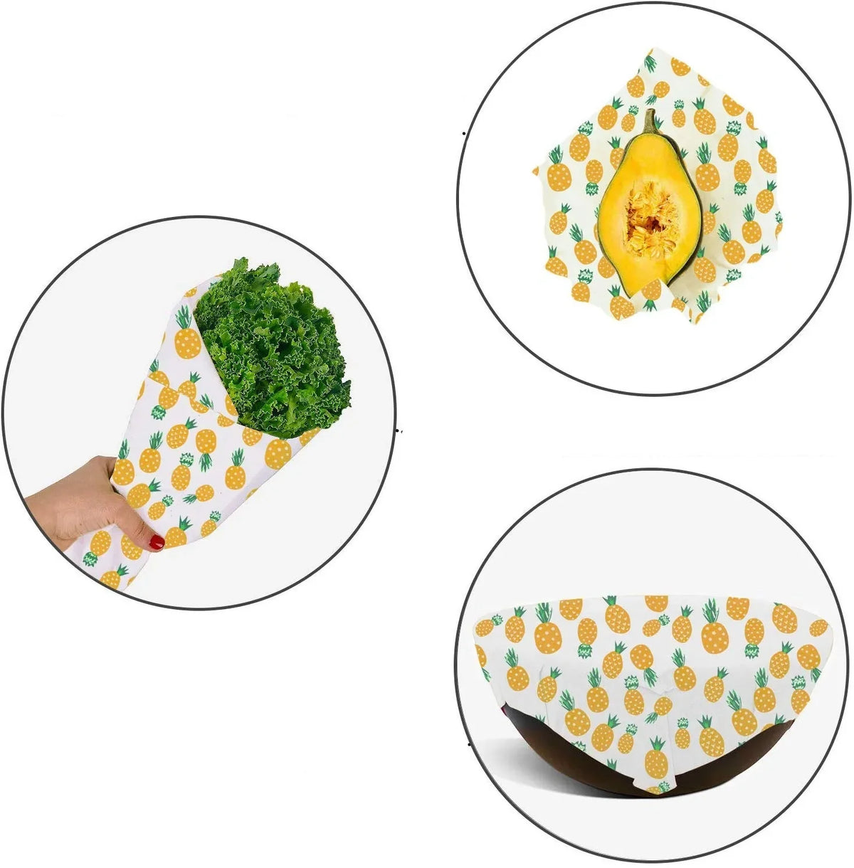Emballage alimentaire en cire dabeille réutilisable lot