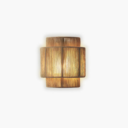 Lampe Murale Tressée en Fibre Naturelle – Déco Chalet Chic