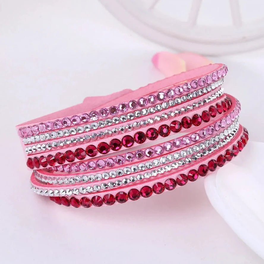 Bijou Femme Noir Cristal Tressé Élégant