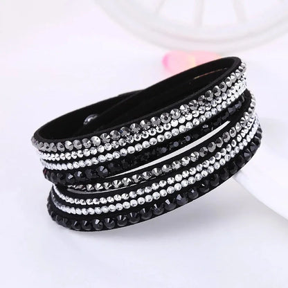 Bijou Femme Noir Cristal Tressé Élégant - BlxckFR