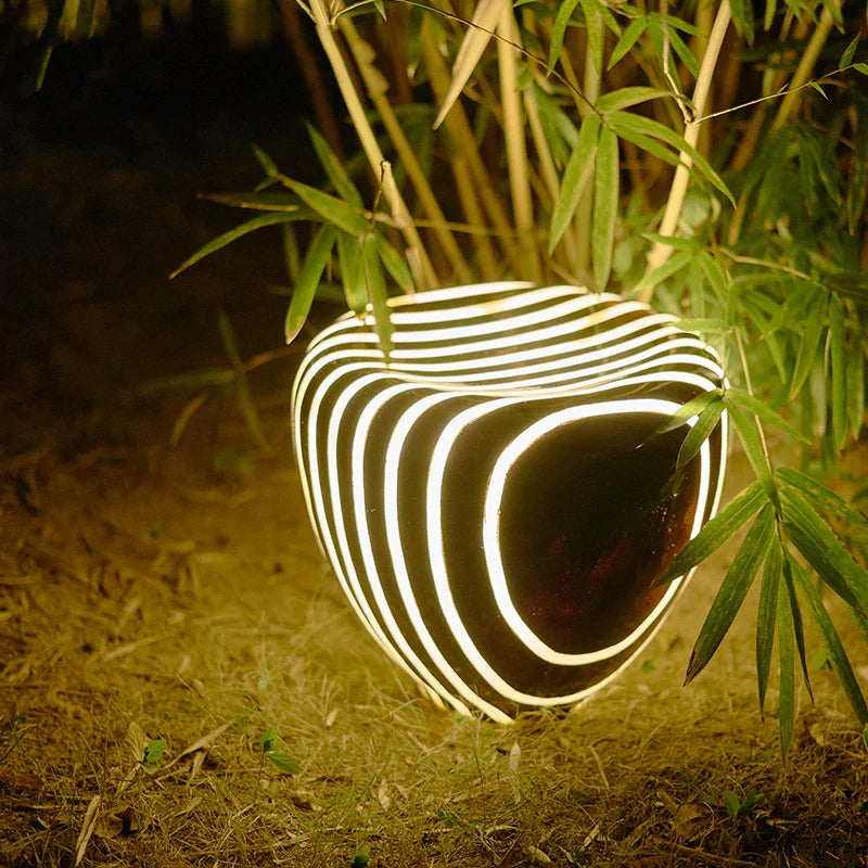 Lampe Solaire Extérieur en Pierre Robuste