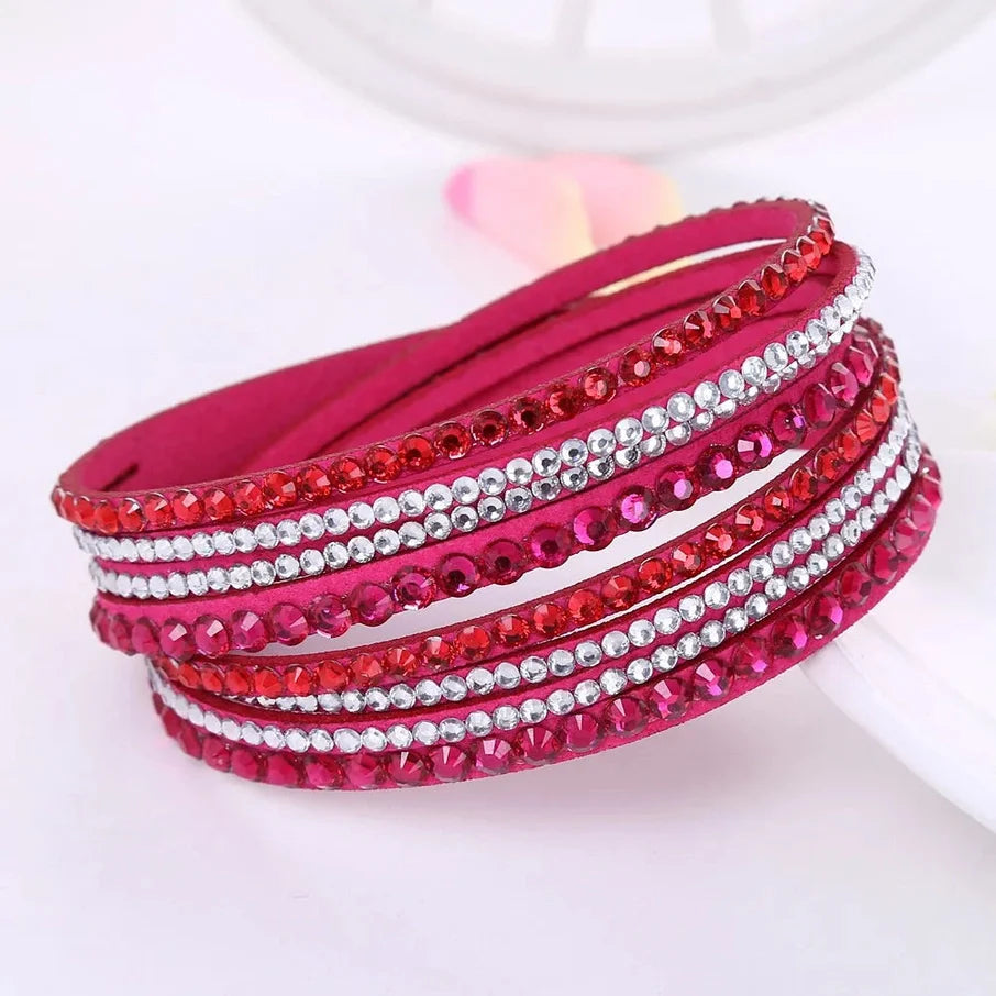 Bijou Femme Noir Cristal Tressé Élégant