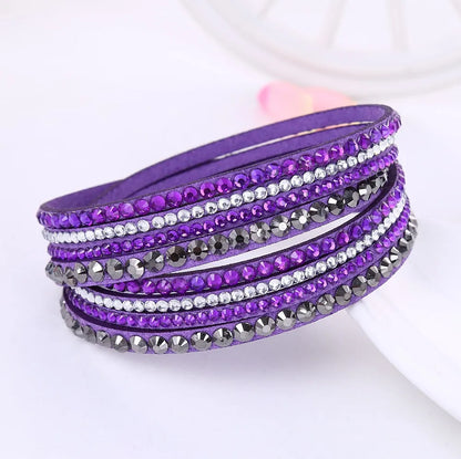 Bijou Femme Noir Cristal Tressé Élégant