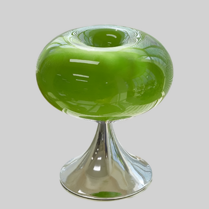 Lampe de Bureau Rétro Chic - Suspension en Verre et Acier, Style Industriel