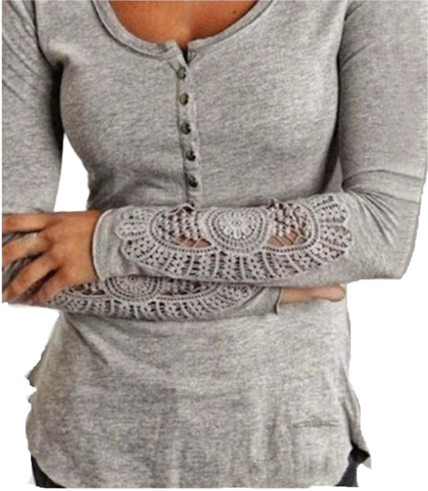 Blouse Chic Rétro avec Dentelle Féminine